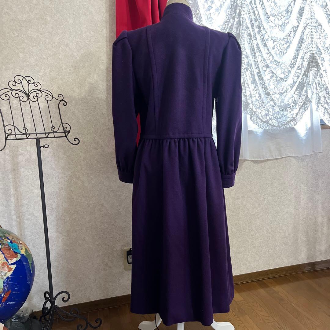 【希少 美品】サンローラン ヴィンテージ ドレスコート 80s〜90s 紫