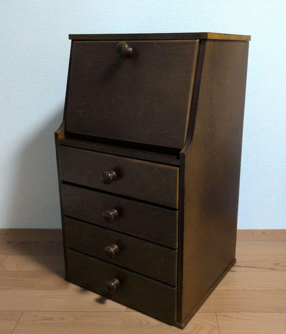 木製 ４段引き出し付きラック　 シェルフ