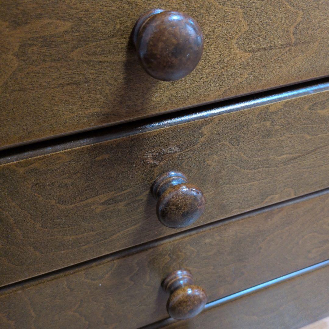 木製 ４段引き出し付きラック　 シェルフ