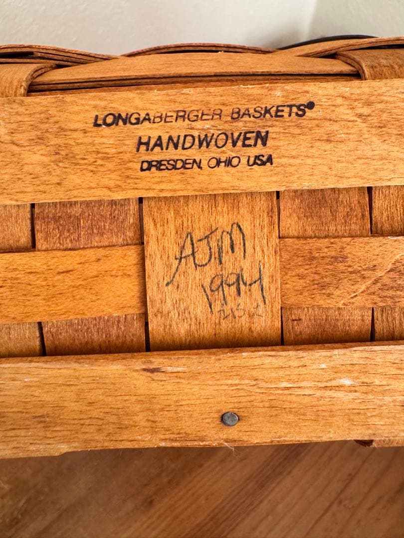 【希少】Longaberger 1994 キャンドルバスケット ライナー付