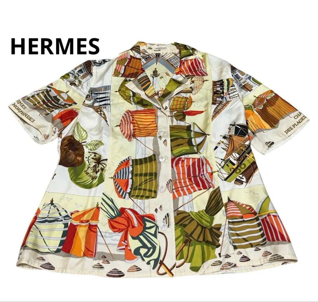 HERMES CHARMES DES PLAGES NORMANDES シャツ