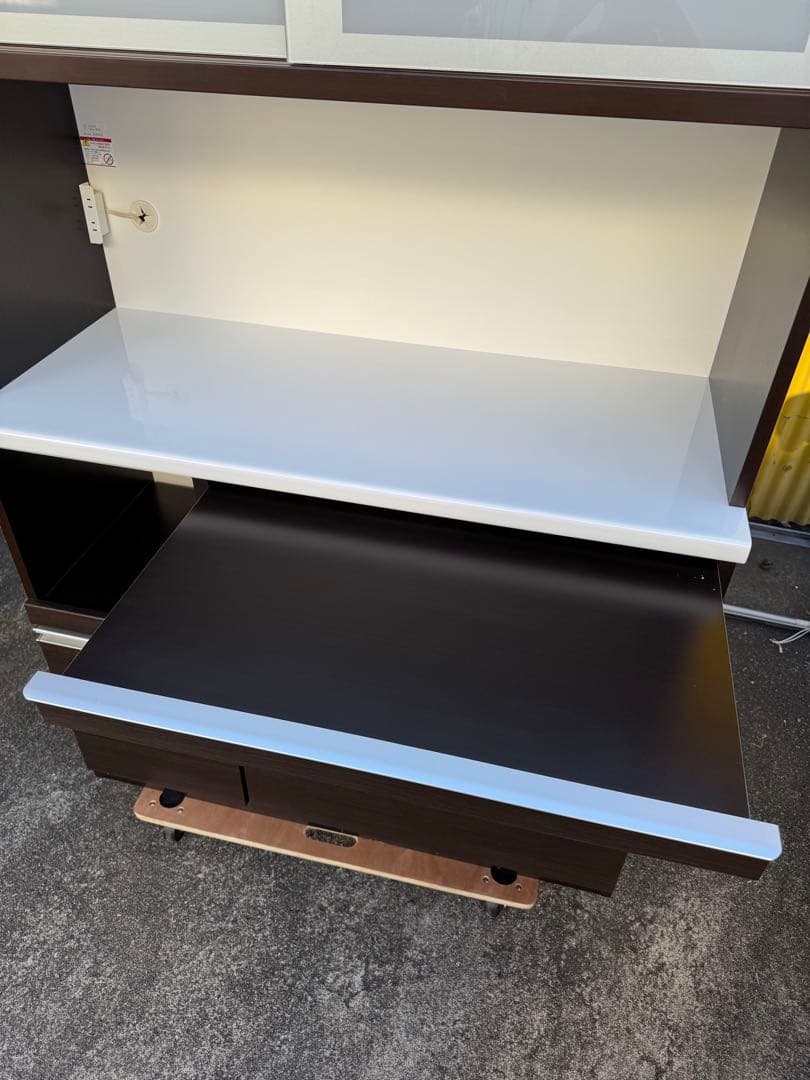 松田家具　食器棚　キッチン収納　1180 Nクラッチ　ダーク