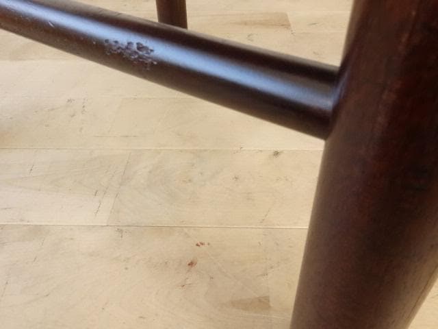 北海道民芸家具　ミニテーブル　花台　再塗装済　USED