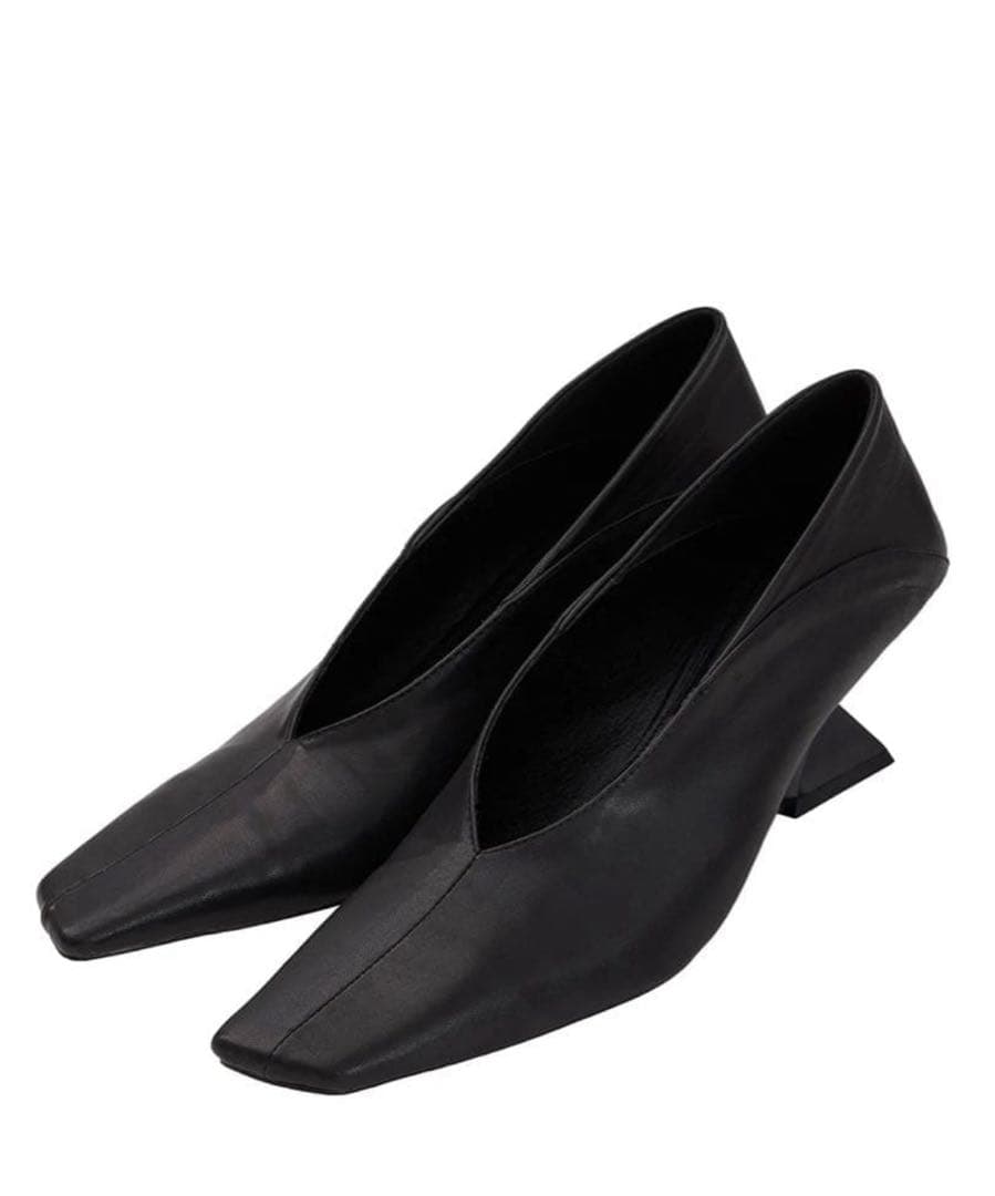 AMERI CONSTRUCTIVE HEEL BABOUCHE M アメリ