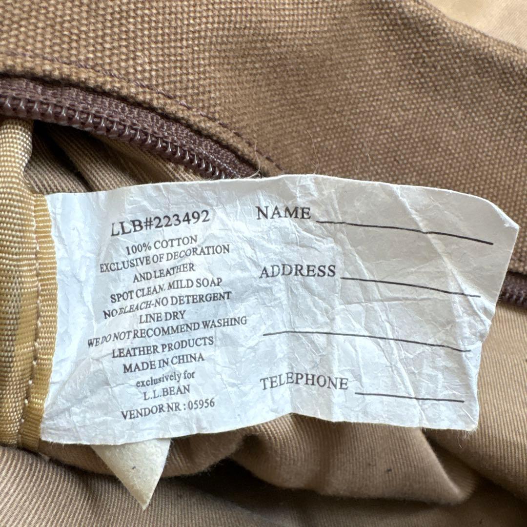 llbean メッセンジャーバッグ　レザー　キャンパス　ハンティングバッグ