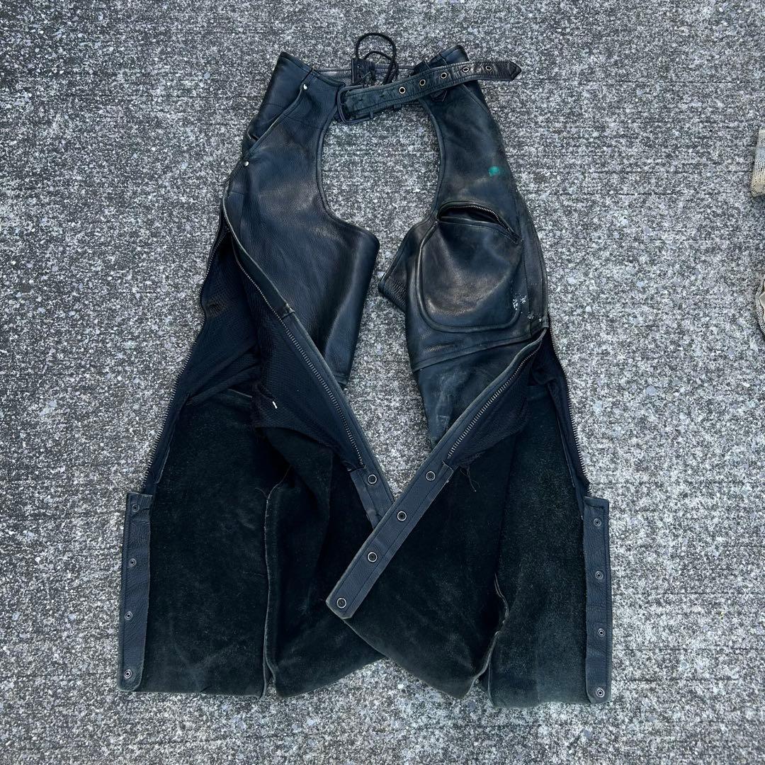 ギミック　レザーパンツ　レイヤード重ね履き用 punk グランジオピウム