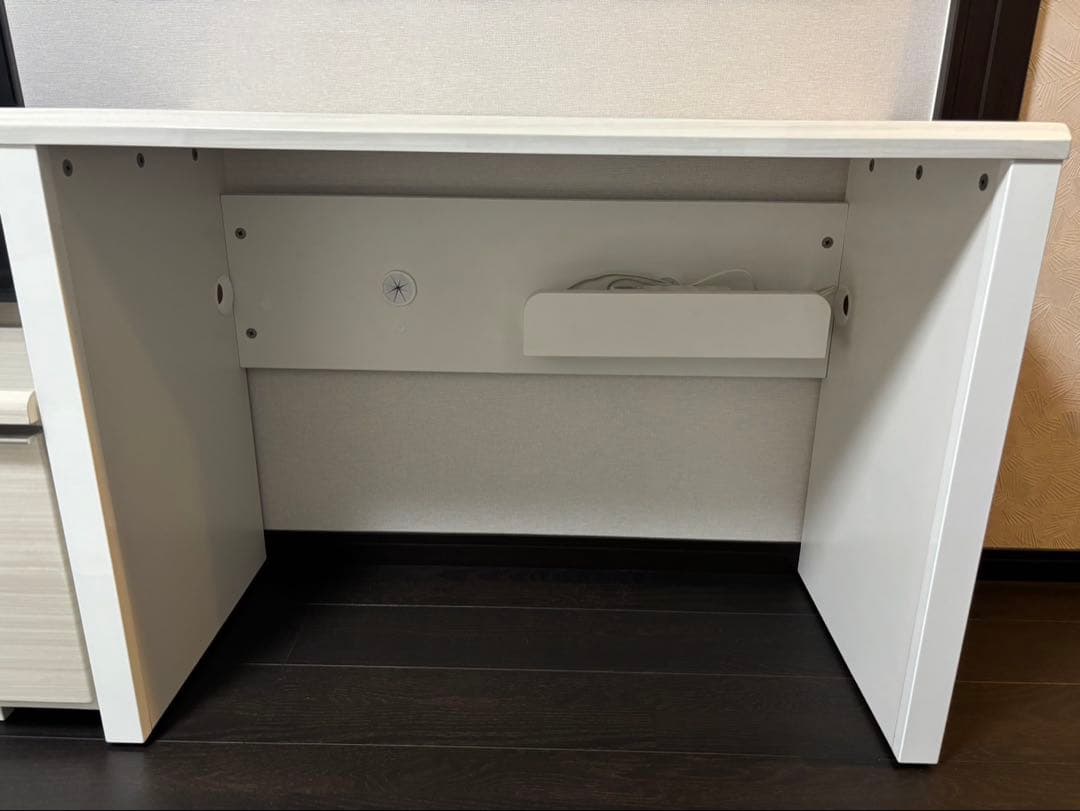 ホワイトパソコンデスク 100cm