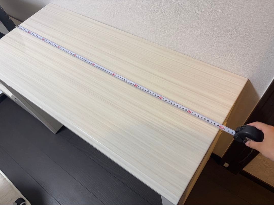 ホワイトパソコンデスク 100cm