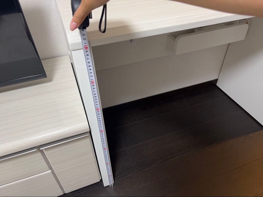 ホワイトパソコンデスク 100cm