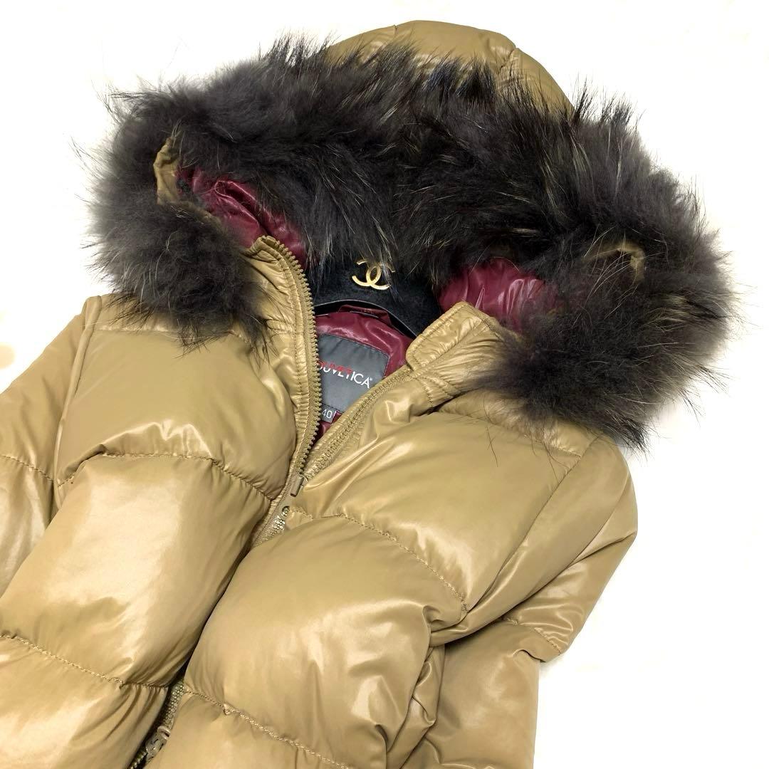 ★未使用級　デュベティカ　ダウンコート❤︎カッパ　2way ❤︎ラクーンファー　ML