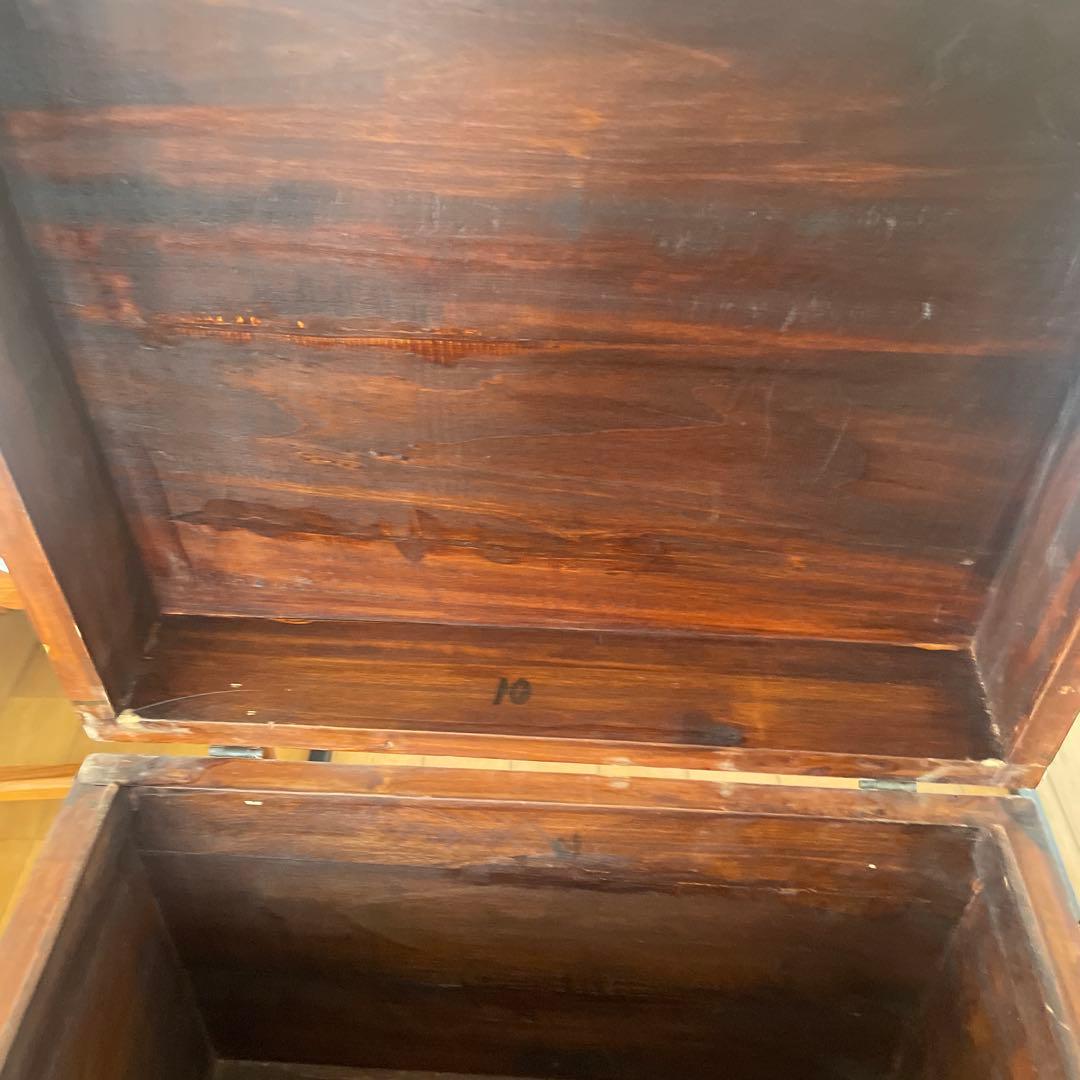 アンティーク　長持　中国家具　赤の木製箱