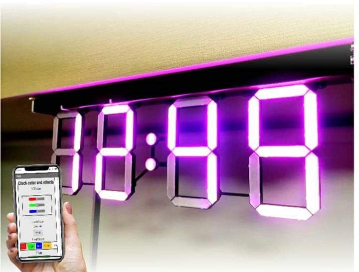 デジタル時計 大きい携帯電話自動BluetoothアプリWIFI 日本製