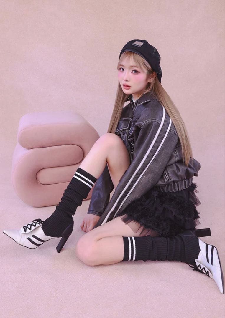 ダーリッチ ラインレザーオーバージャケット