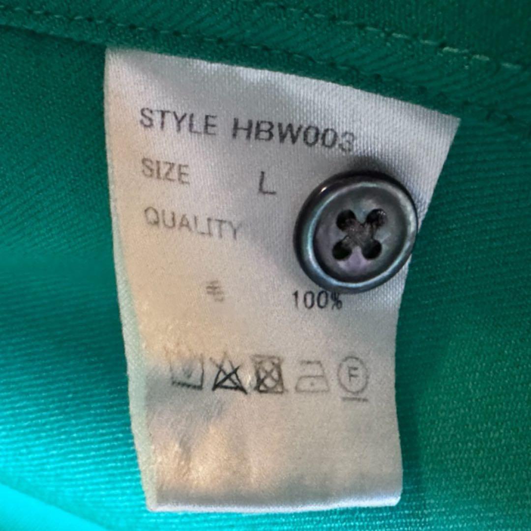 MBハイエンド尾州ウールシャツ（リラックスフィット）　グリーン　Lサイズ