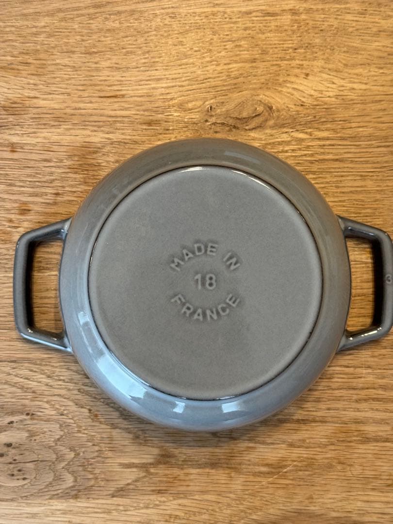STAUB Wa-NABE・フレンチオーブン 18 cm, 鋳鉄　グレー