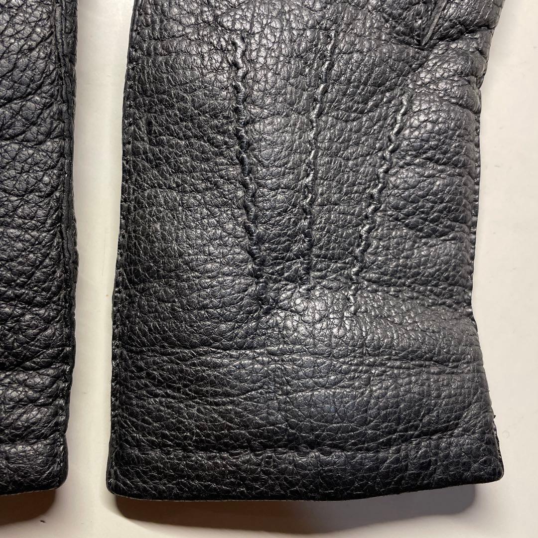 デンツ ペッカリー ブラック ハンプトン カシミア製ライニング