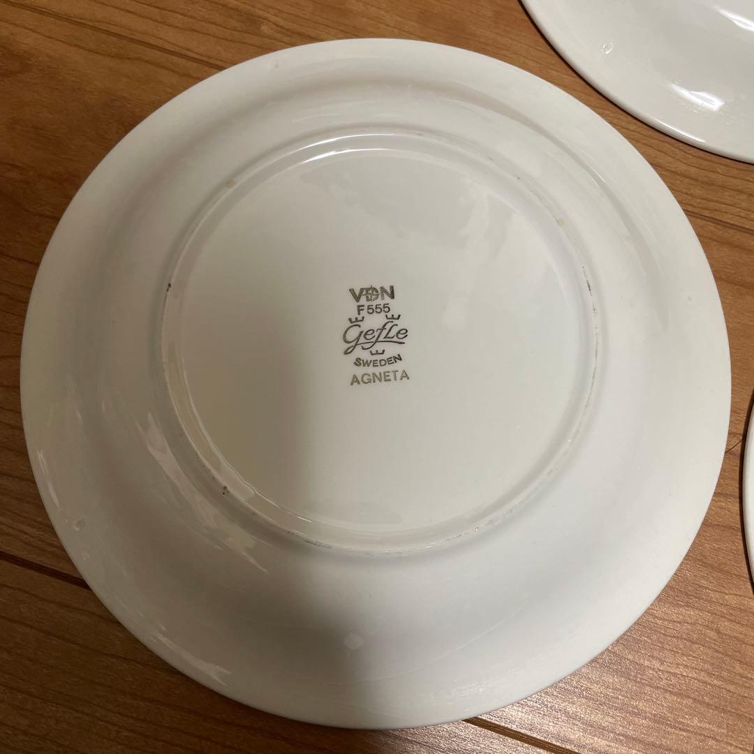美品　Gefle/ゲフレ　アグネッタ　プレート19㎝ ウプサラエクビー 3枚