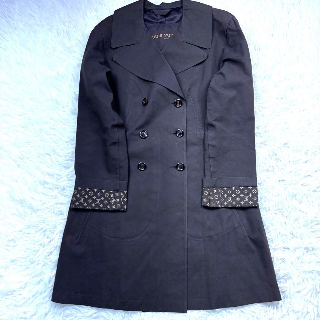 ルイヴィトン トレンチコート ゴム引きコート マッキントッシュ S モノグラム