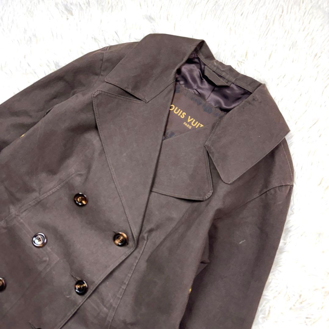 ルイヴィトン トレンチコート ゴム引きコート マッキントッシュ S モノグラム