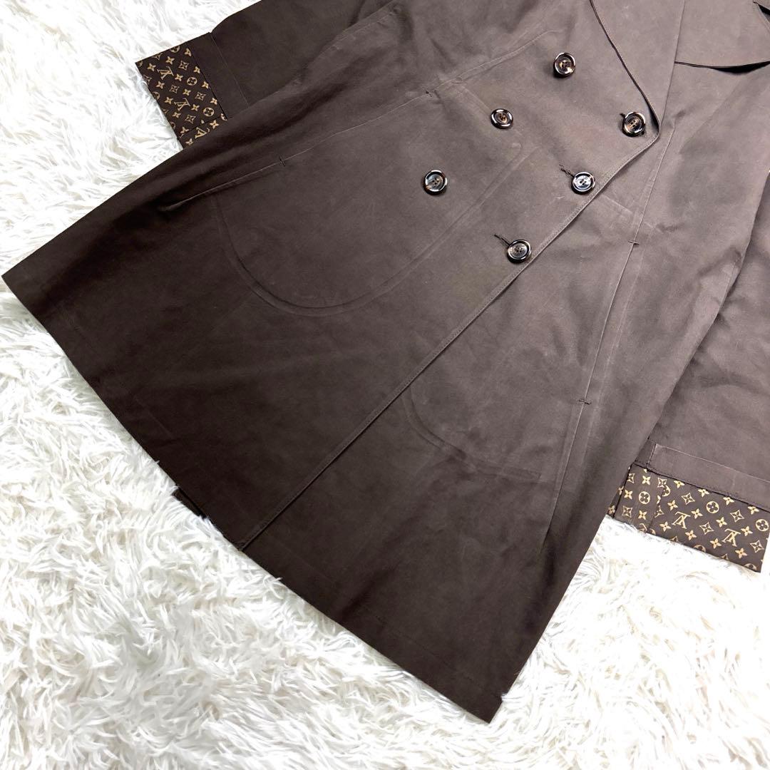 ルイヴィトン トレンチコート ゴム引きコート マッキントッシュ S モノグラム