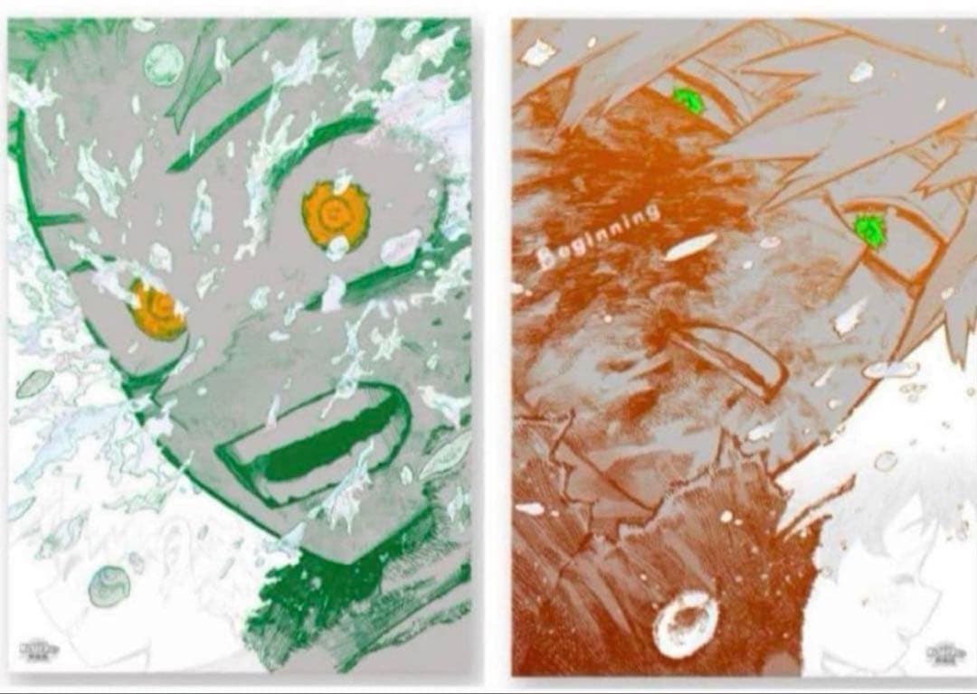 僕のヒーローアカデミア 原画展 ポスター The beginning 緑谷 爆豪