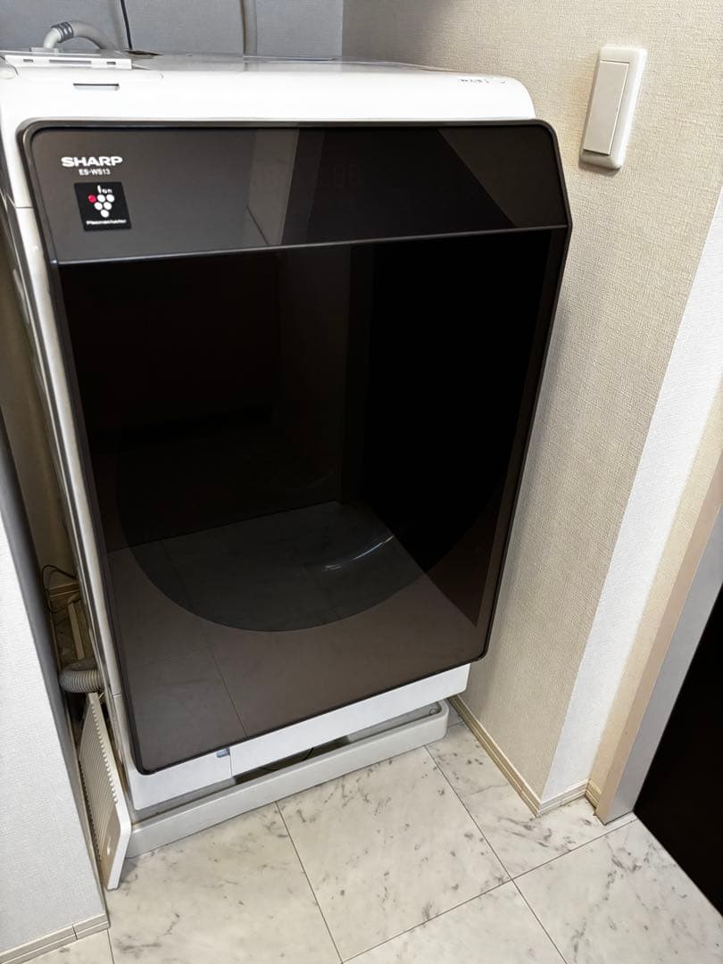 SHARP ドラム式洗濯乾燥機ES-WS13 左開き　2021年購入
