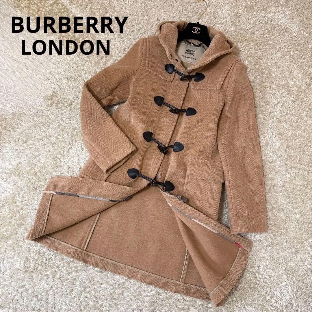 ☆極美品☆バーバリー　ダッフルコート　ヘリンボーン　ハニーベージュ　38M