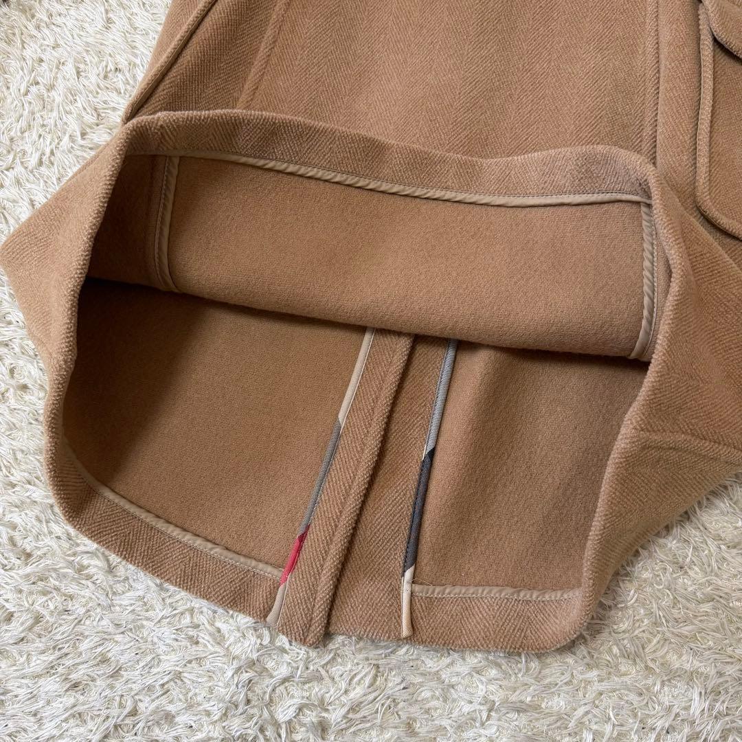 ☆極美品☆バーバリー　ダッフルコート　ヘリンボーン　ハニーベージュ　38M