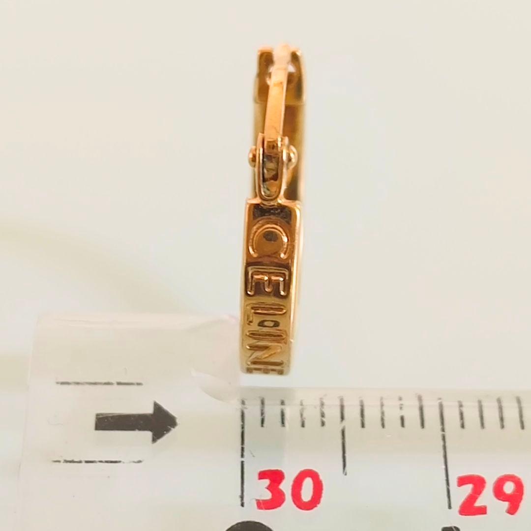 CELINE PARIS　フープ　ゴールド　フィニッシュ　ブラス　ロゴ　ピアス