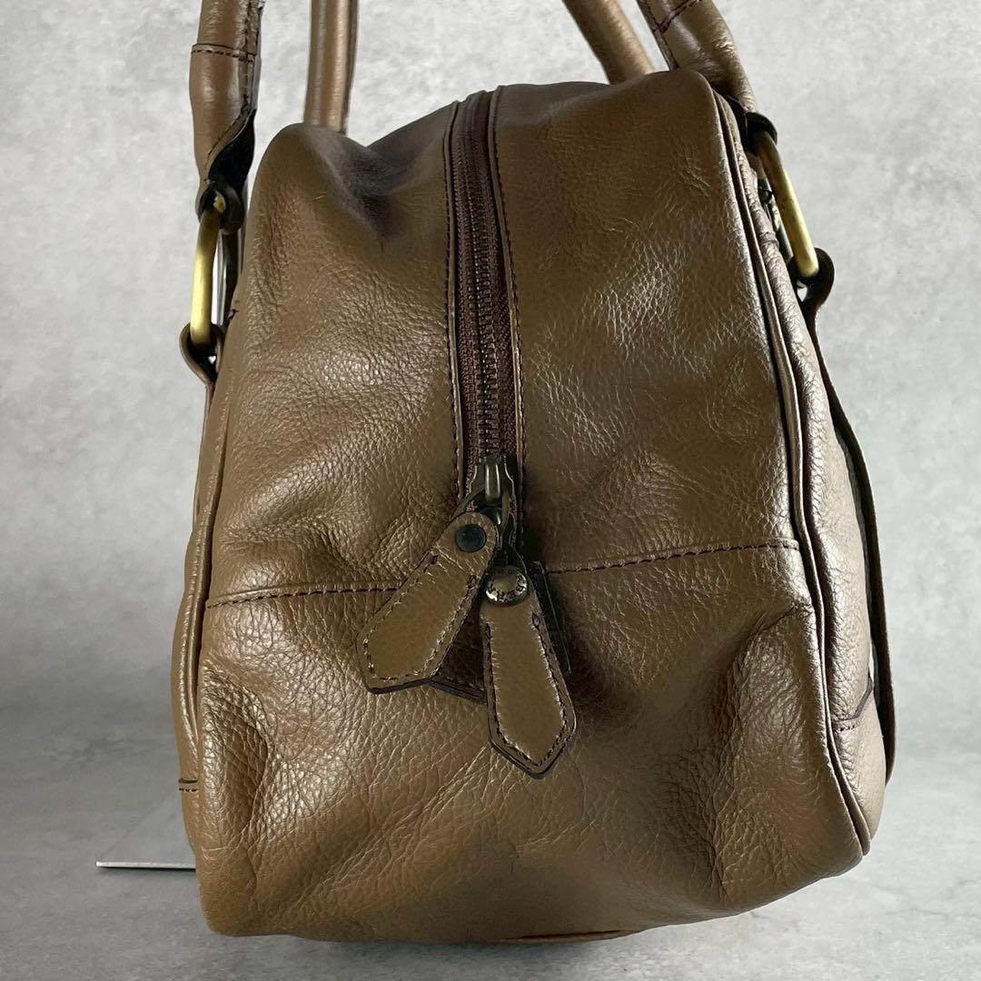 美品✨ BURBERRY ボストンバッグ ノバチェック ベージュ レザー