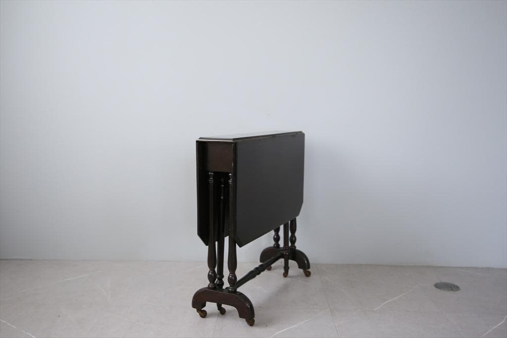 英国アンティーク木製ゲートレッグテーブル/ダイニング机/バタフライ(89-276