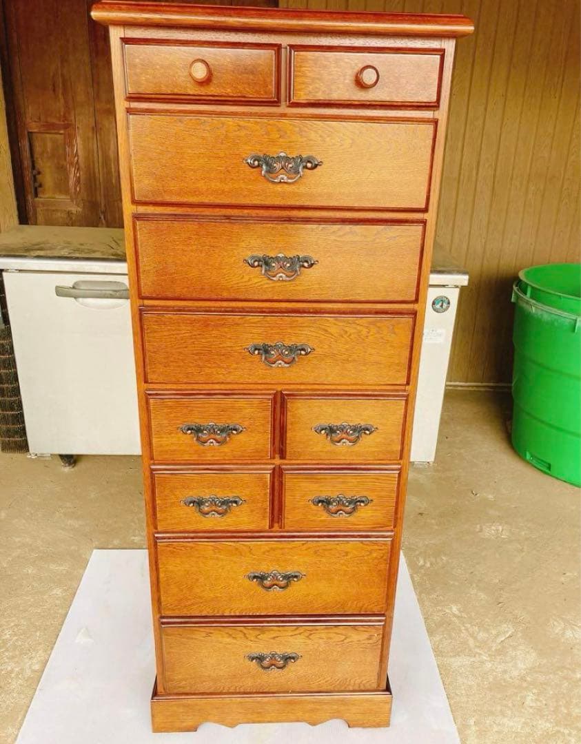 高級家具越後民芸ヨーロピアンスタイルハイチェスト日本製レトロ