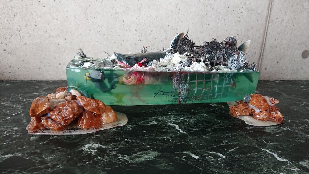 サメ・ダイバー・レジンアート