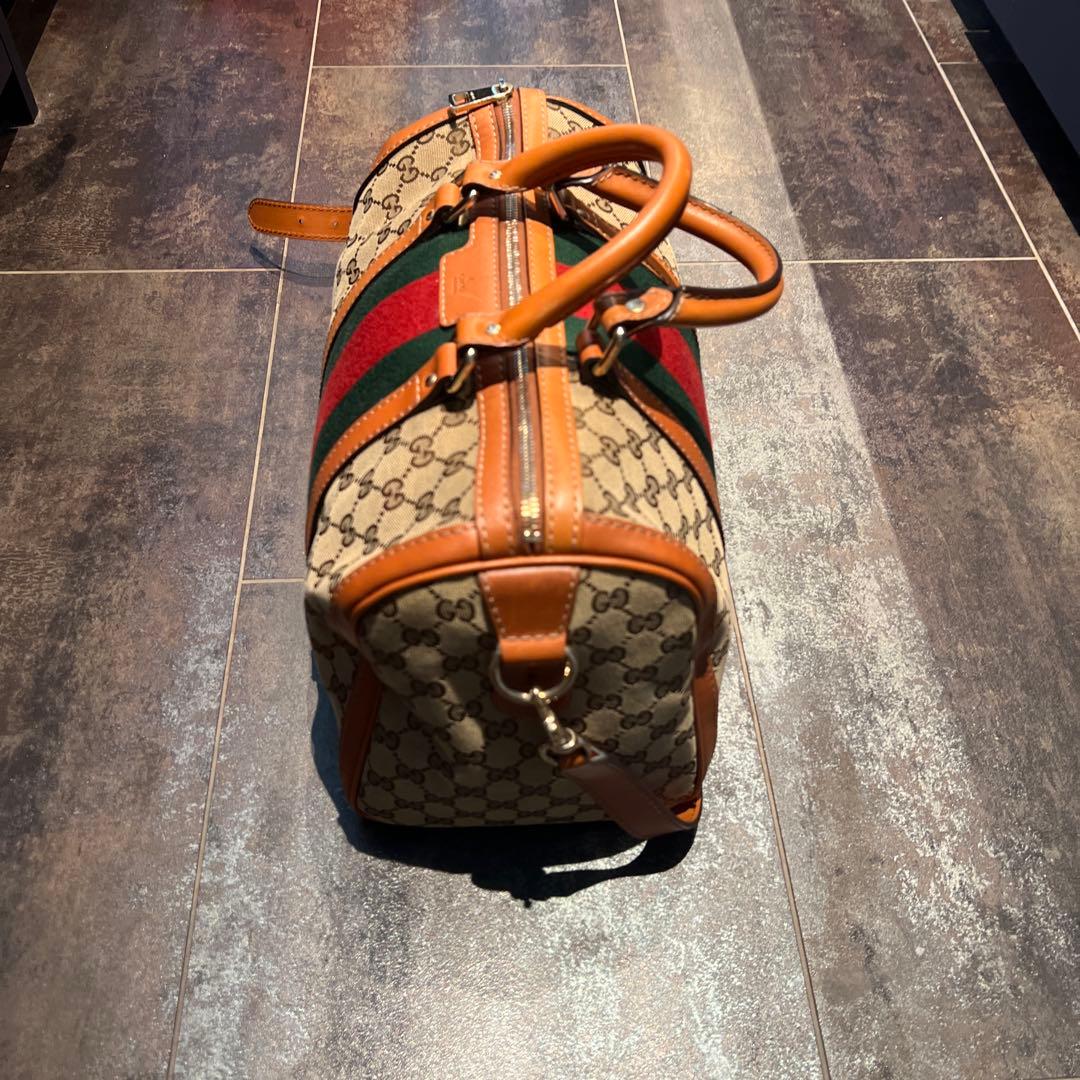 GUCCI ボストンバッグ ストライプデザイン