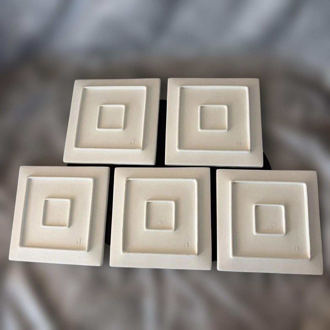 【有田焼】銀色銘々皿　5枚セット