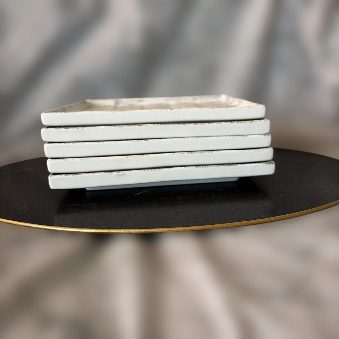 【有田焼】銀色銘々皿　5枚セット