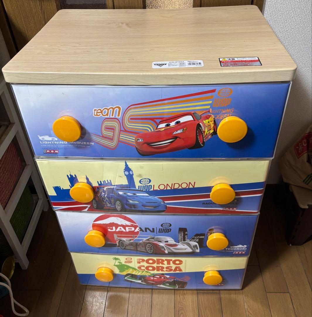 アイリスオーヤマ　カーズデザイン　天板あり　4段　チェス　タンス