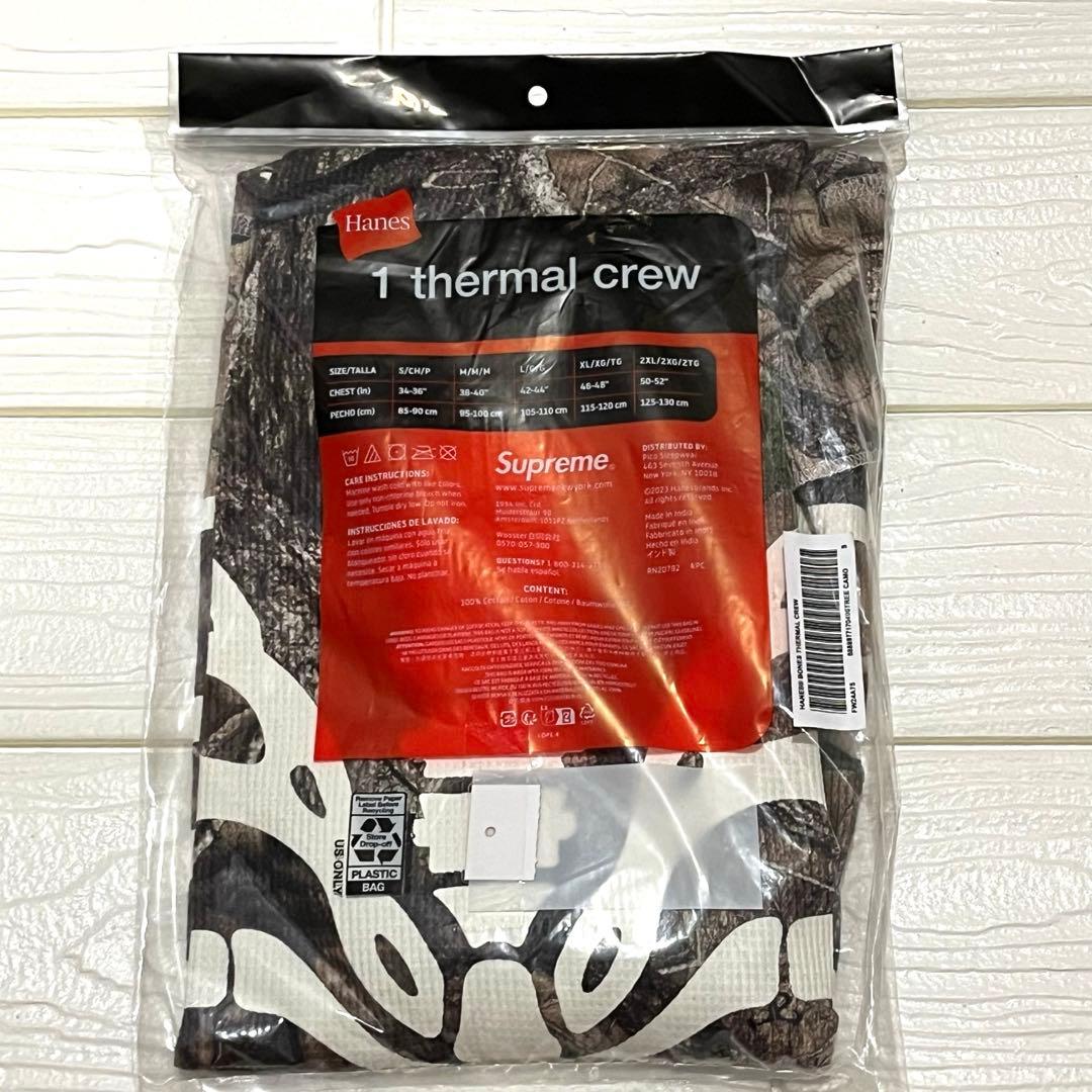 下着・アンダーウェア Supreme x Hanes Bones Thermal Crew \"Camo