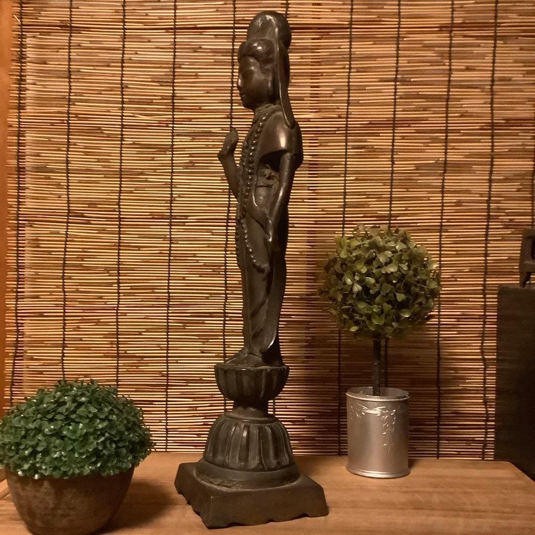 朝鮮・三国時代「南無観世音菩像」高句麗・新羅・百済・天平・古銅