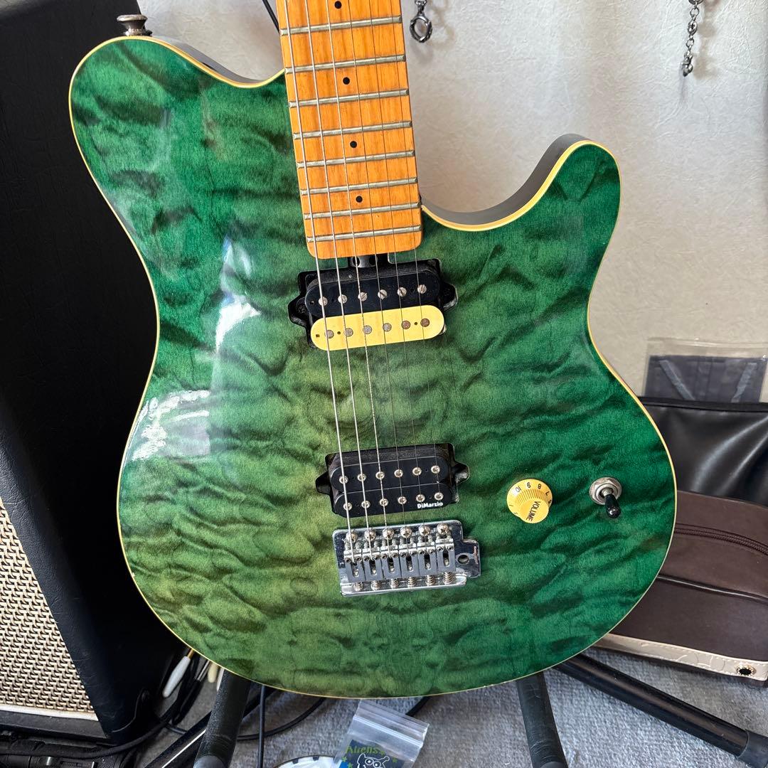 エレキギター グリーン ハムバッカー