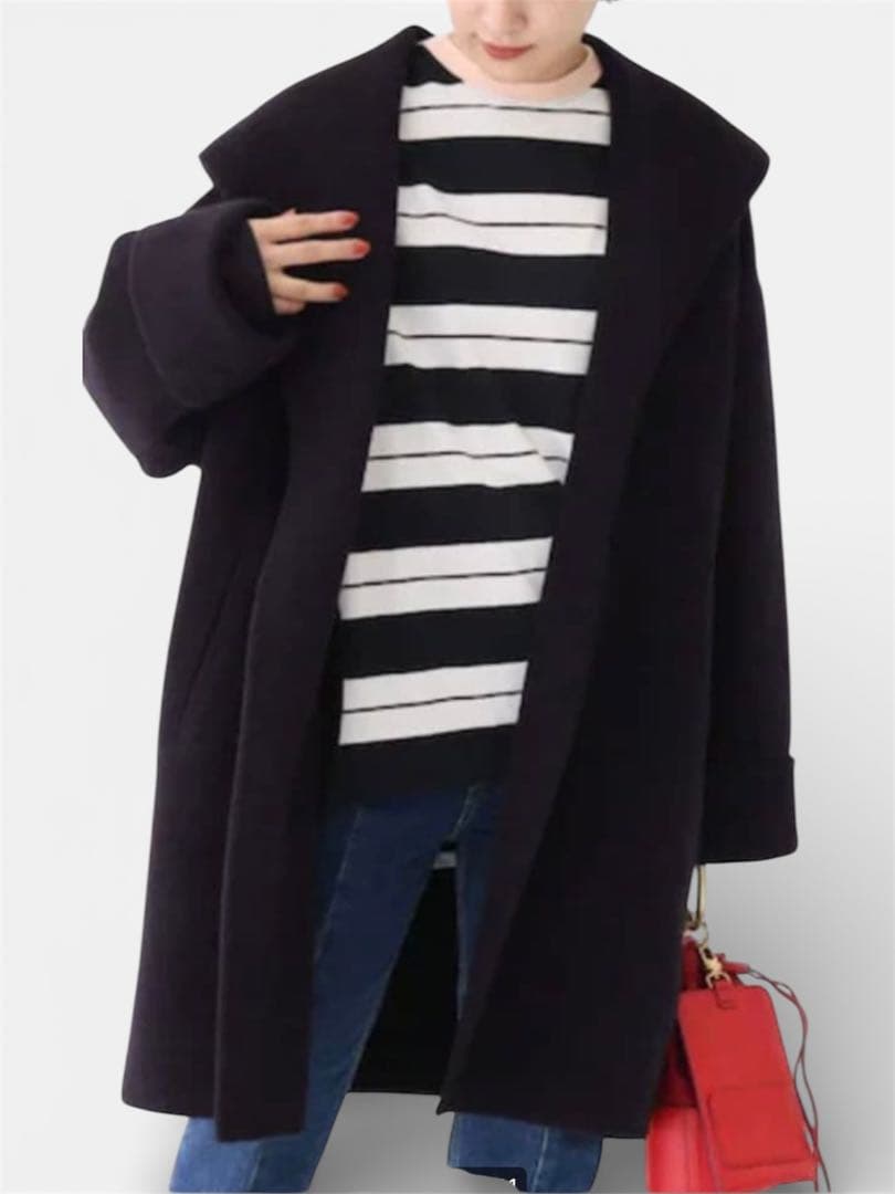 ✨Spick&Span ✨ダブルモッサ リバー フーディーコート　カシミヤ混