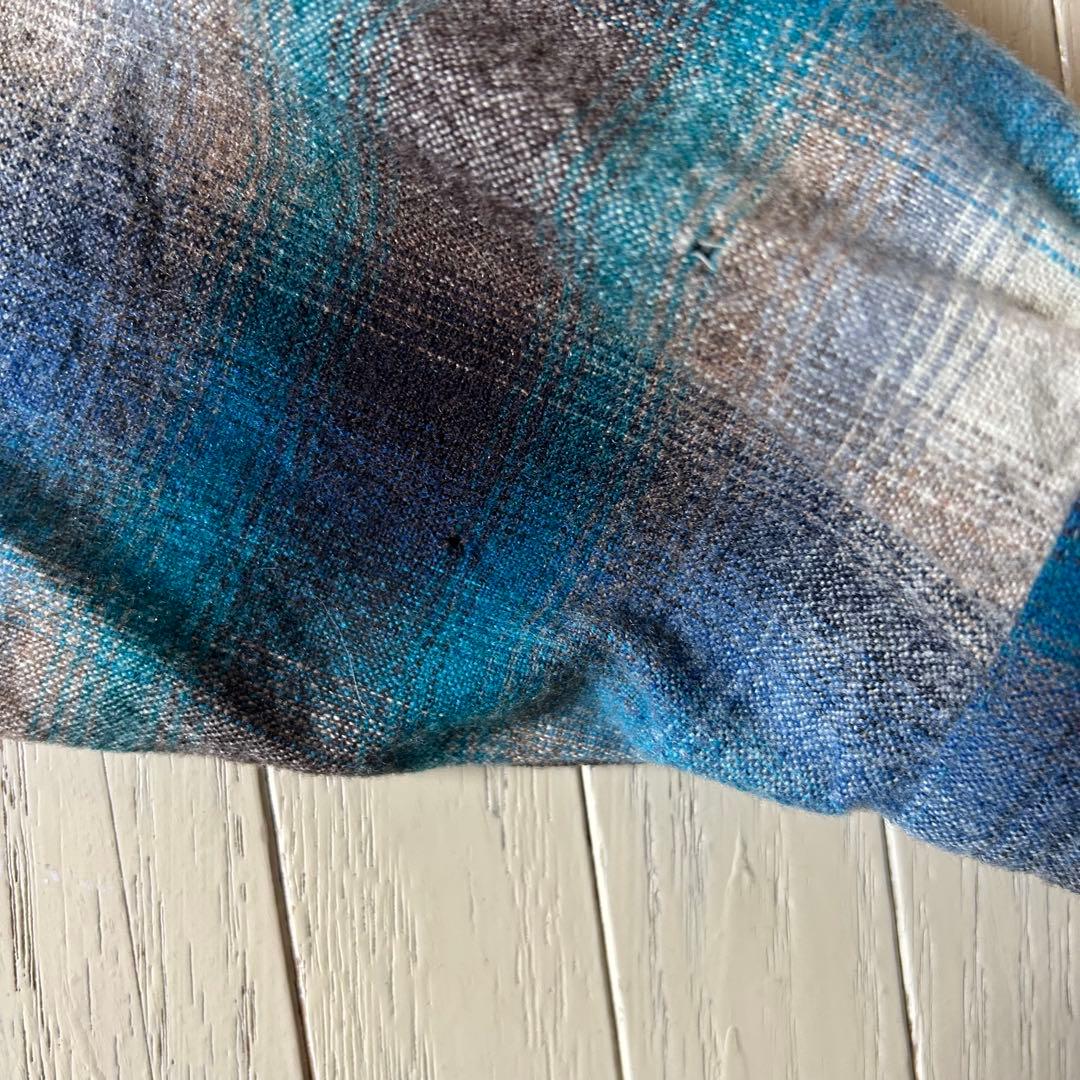 ド級スペシャル 70s ペンドルトン ボードシャツ 青オンブレ USA製 FJ氏