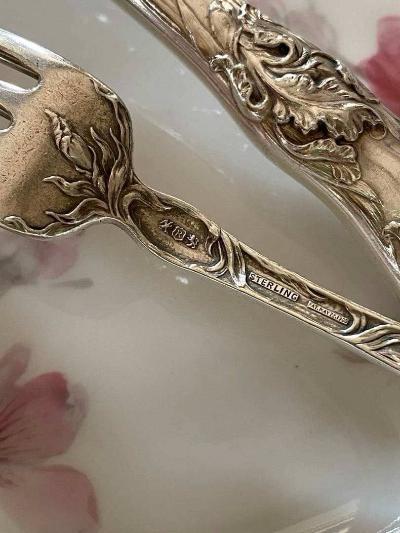 【リード＆バートン】純銀 スターリング／ナイフ＆フォーク／Les Cinq