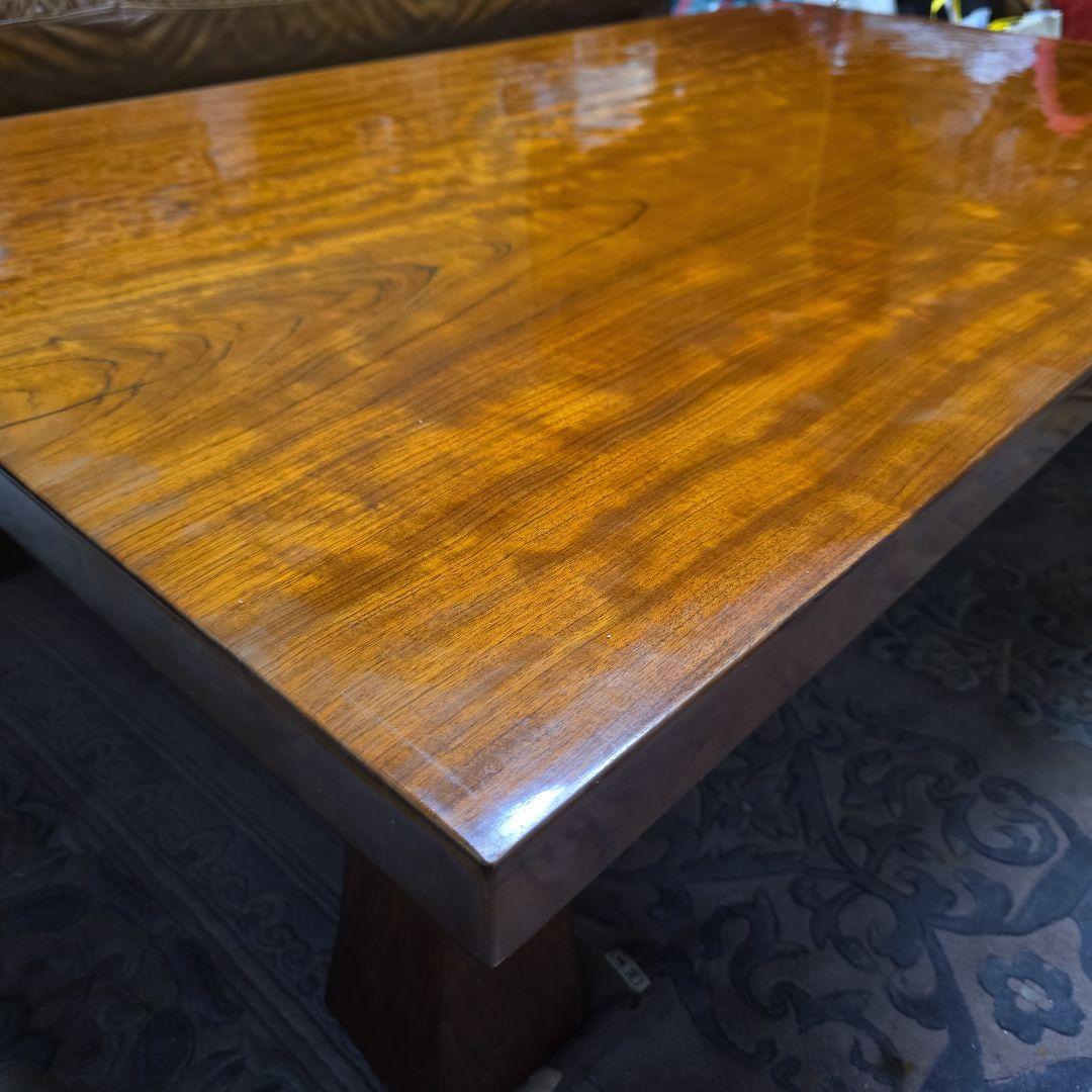 大型光沢木製座卓　一枚板　無垢材