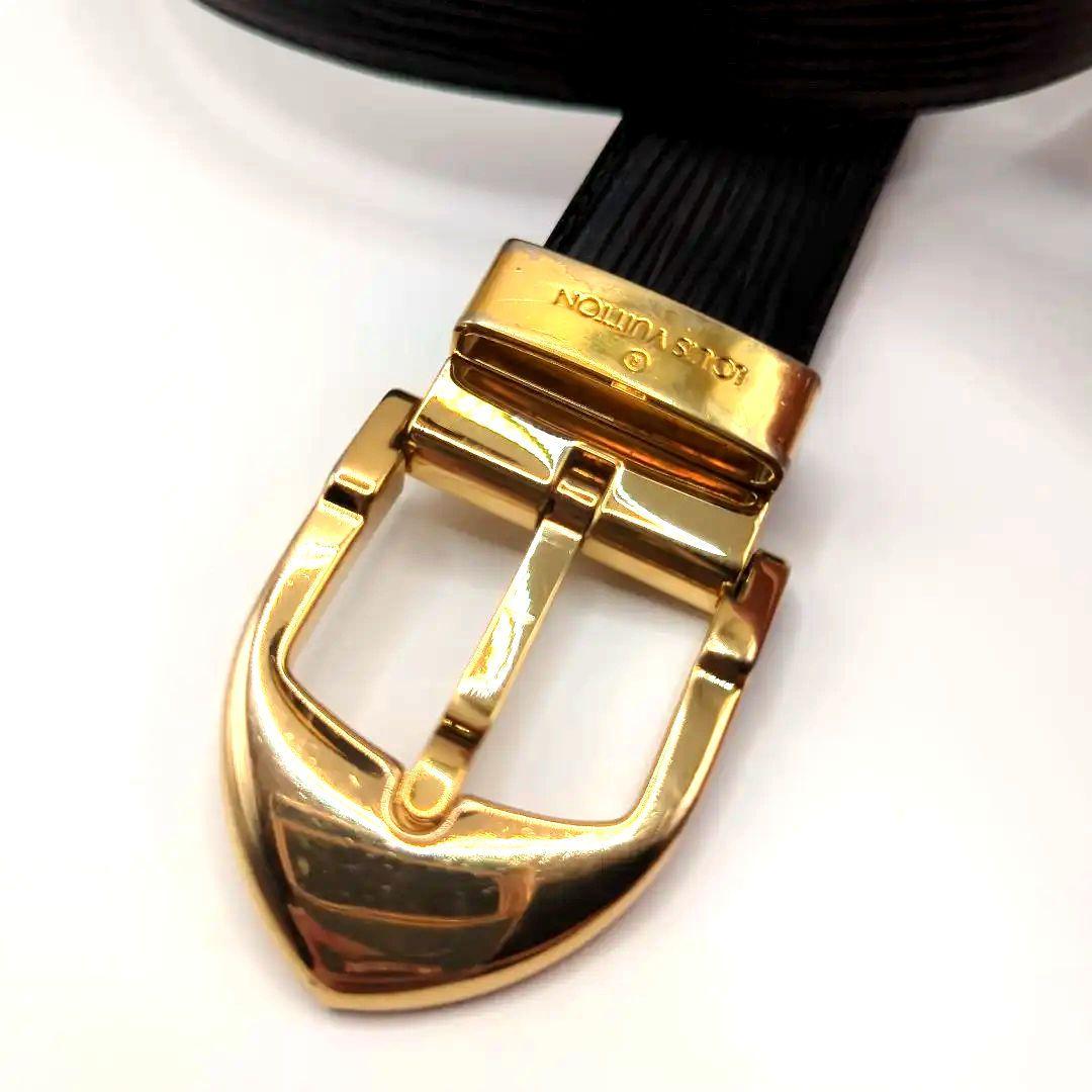 Louis Vuitton エピ ブラック ベルト ゴールド 即日発送
