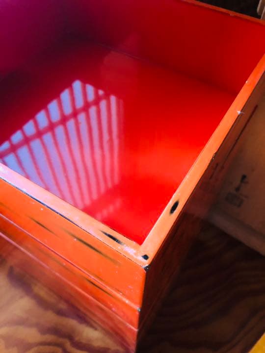 根来塗　重箱　本堅地蝋色塗　五段　蔵出し