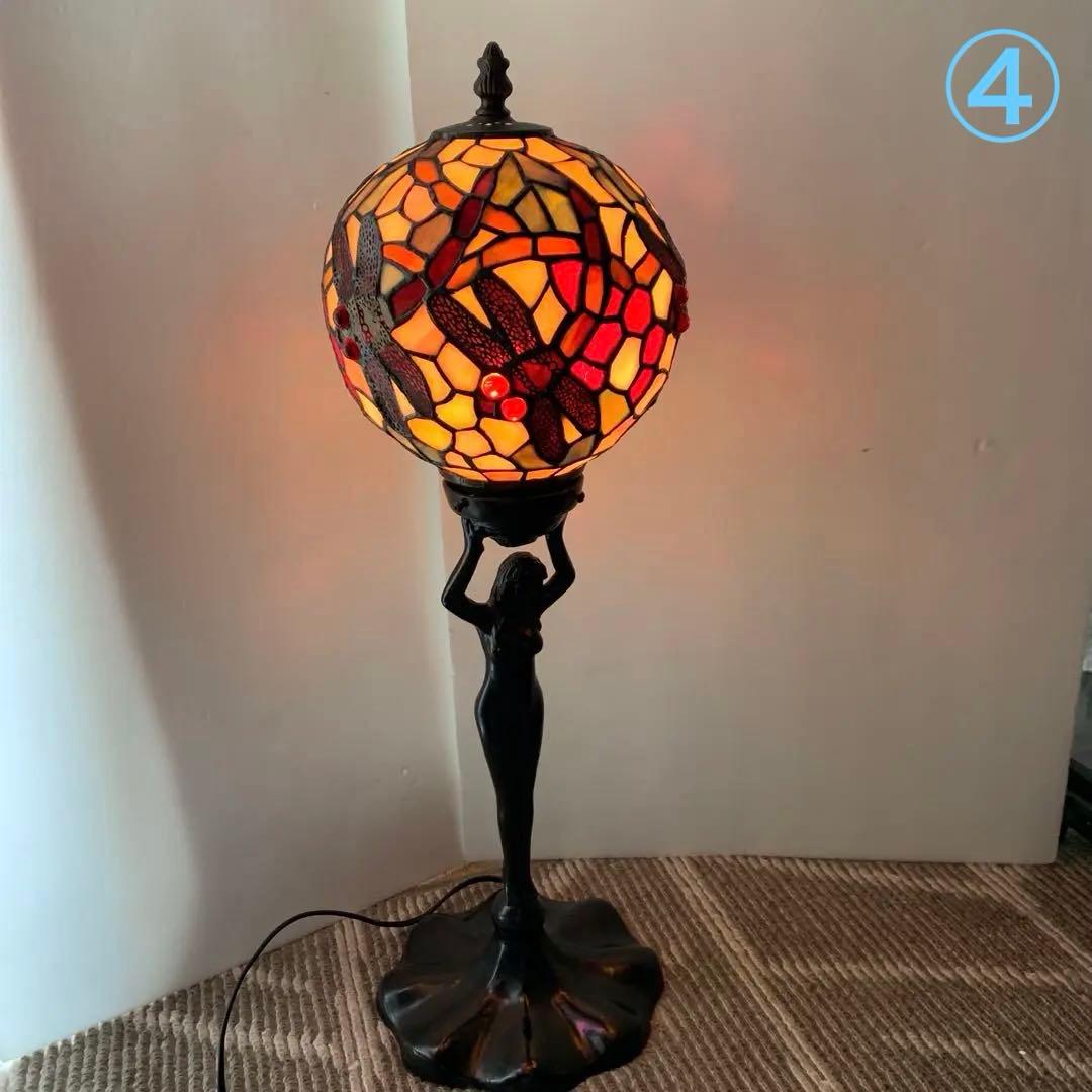 ステンドグラス フロアスタンド ランプ　卓上スタンド、アンティーク、ヴィンテージ