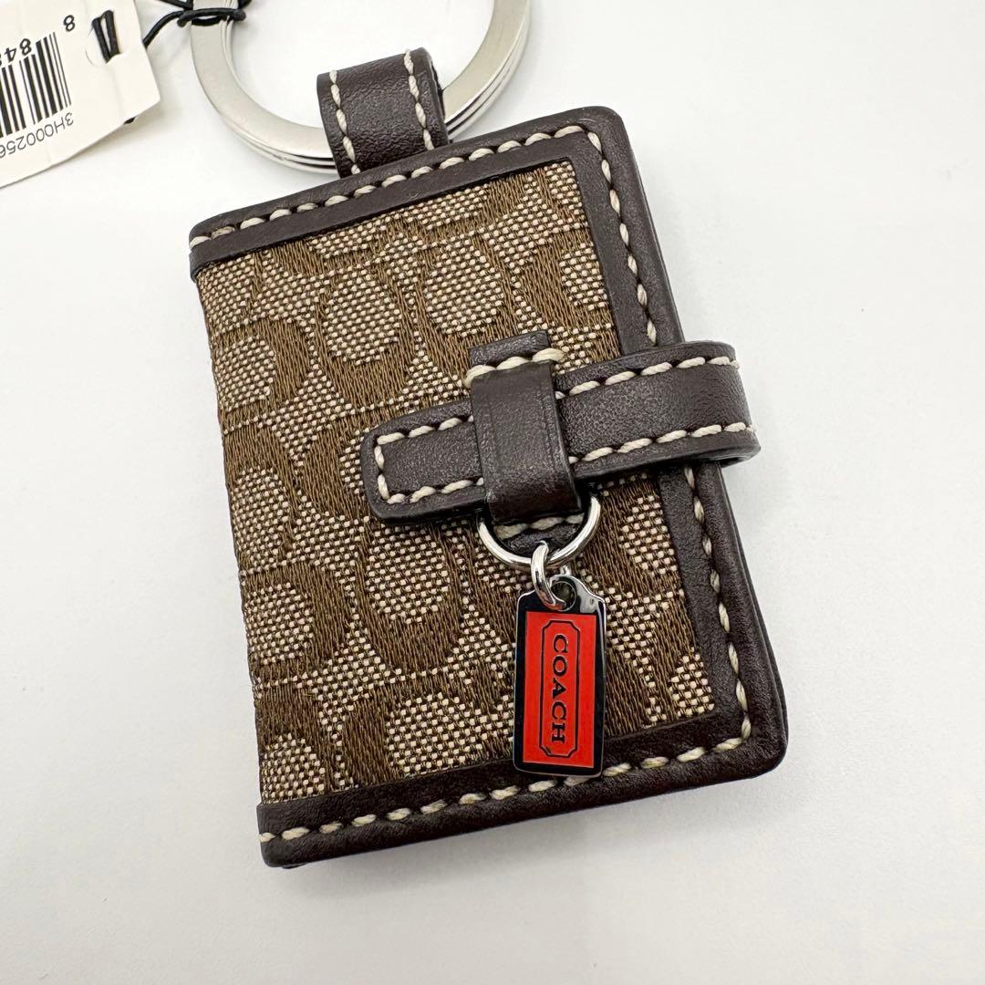 【未使用】COACH コーチ ミニ手帳型 フォトキーホルダー チャーム