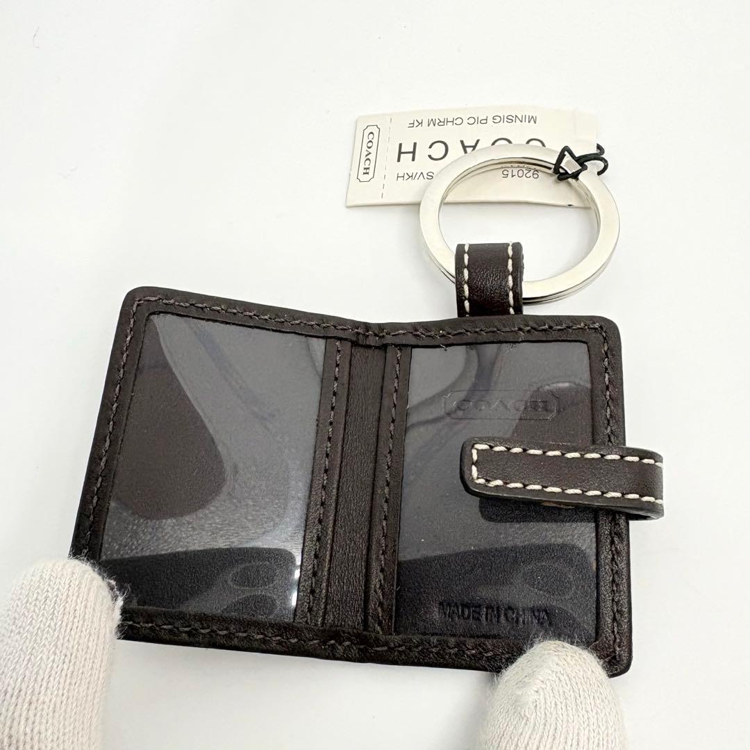 【未使用】COACH コーチ ミニ手帳型 フォトキーホルダー チャーム