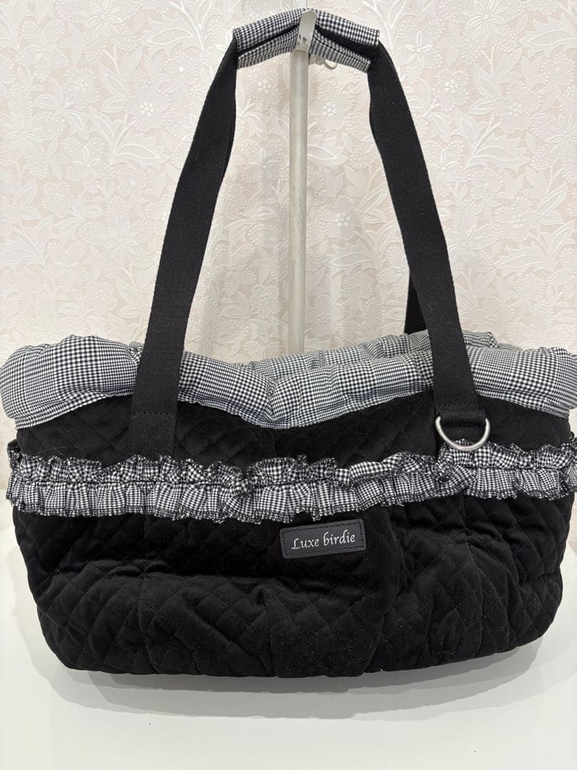 luxe birdieキャリーバッグ・スリング ブラック・チェック